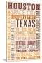 Houston, Texas - Typography-Lantern Press-Stretched Canvas