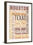 Houston, Texas - Typography-Lantern Press-Framed Art Print