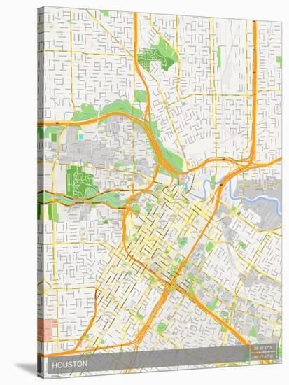 Houston, United States of America Map-null-Stretched Canvas