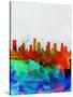 Houston Watercolor Skyline-NaxArt-Stretched Canvas