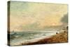 Hove Beach, C.1824 (Oil on Paper on Panel)-John Constable-Stretched Canvas