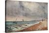 'Hove Beach, with Fishing Boats', c1824-John Constable-Stretched Canvas