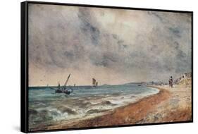 'Hove Beach, with Fishing Boats', c1824-John Constable-Framed Stretched Canvas