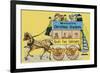 Hovell's Christmas Cracker Advertisement on the Side of a Horse Bus-null-Framed Premium Giclee Print