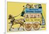 Hovell's Christmas Cracker Advertisement on the Side of a Horse Bus-null-Framed Art Print