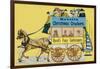 Hovell's Christmas Cracker Advertisement on the Side of a Horse Bus-null-Framed Art Print