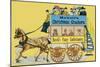 Hovell's Christmas Cracker Advertisement on the Side of a Horse Bus-null-Mounted Art Print