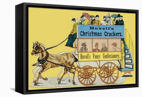 Hovell's Christmas Cracker Advertisement on the Side of a Horse Bus-null-Framed Stretched Canvas