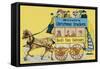 Hovell's Christmas Cracker Advertisement on the Side of a Horse Bus-null-Framed Stretched Canvas