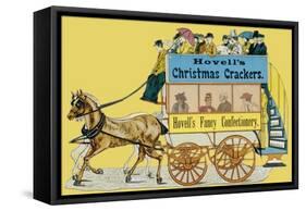 Hovell's Christmas Cracker Advertisement on the Side of a Horse Bus-null-Framed Stretched Canvas