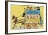 Hovell's Christmas Cracker Advertisement on the Side of a Horse Bus-null-Framed Art Print