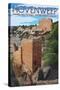 Hovenweep National Monument, Colorado - Holly Tower and House-Lantern Press-Stretched Canvas