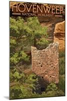 Hovenweep National Monument, Colorado - Square Tower-Lantern Press-Mounted Art Print