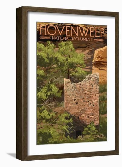 Hovenweep National Monument, Colorado - Square Tower-Lantern Press-Framed Art Print