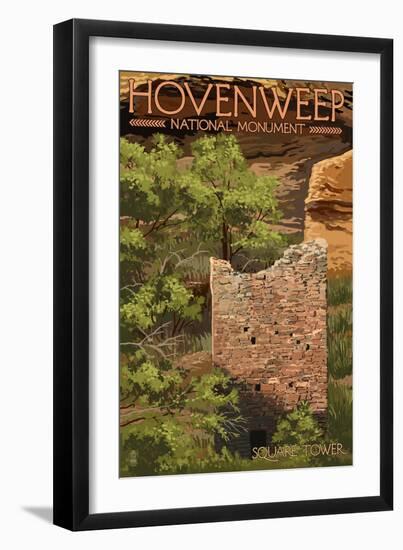 Hovenweep National Monument, Colorado - Square Tower-Lantern Press-Framed Art Print