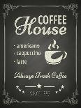 Coffee Poster on Blackboard-hoverfly-Art Print