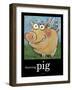 Hovering Pig-Tim Nyberg-Framed Giclee Print