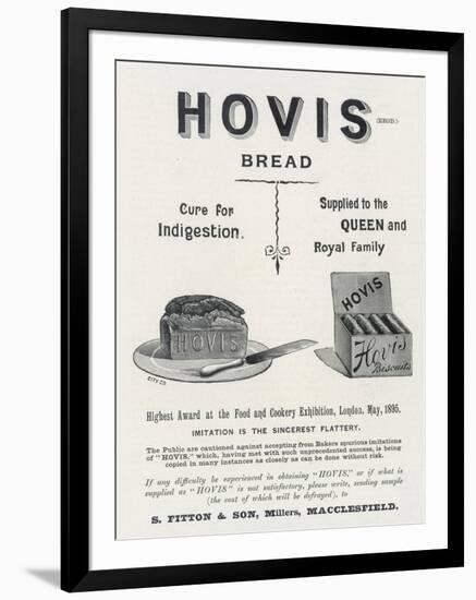 Hovis Bread - Advertised as a Cure for Indigestion, as Supplied to the Royal Family!-null-Framed Art Print