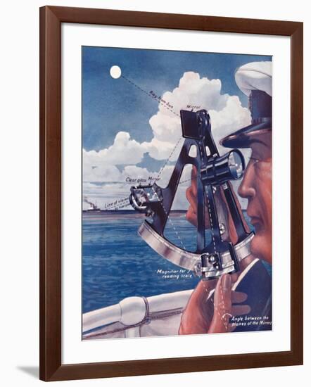 'How A Ship's Captain Uses The Sextant', 1935-Unknown-Framed Giclee Print