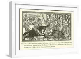 How Alexander Engaged in Combat with Pigs Having Large Teeth a Cubit Long-null-Framed Giclee Print