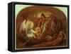 How an Angel Rowed Sir Galahad across Dern Mere-Sir Joseph Noel Paton-Framed Stretched Canvas