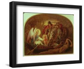 How an Angel Rowed Sir Galahad across Dern Mere-Sir Joseph Noel Paton-Framed Giclee Print