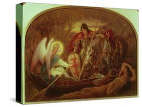 How an Angel Rowed Sir Galahad across Dern Mere-Sir Joseph Noel Paton-Stretched Canvas