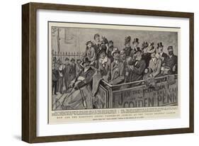 How are the Elections Going? Passers-By Looking at the Daily Graphic Ladder-Alexander Stuart Boyd-Framed Giclee Print