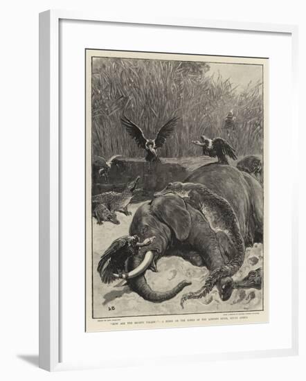 How are the Mighty Fallen!, a Scene on the Banks of the Limpopo River, South Africa-John Charlton-Framed Giclee Print