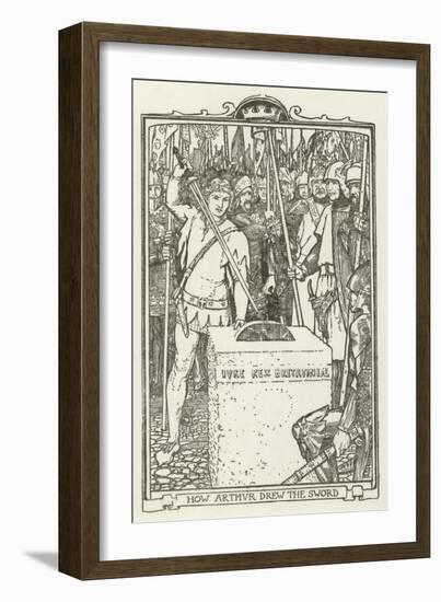 How Arthur Drew the Sword-Henry Justice Ford-Framed Giclee Print