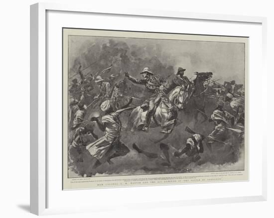 How Colonel R H Martin Led the 21st Lancers at the Battle of Omdurman-John Charlton-Framed Giclee Print