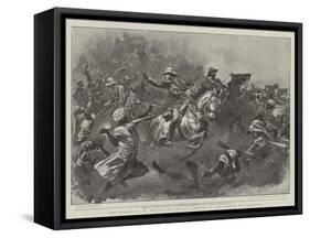 How Colonel R H Martin Led the 21st Lancers at the Battle of Omdurman-John Charlton-Framed Stretched Canvas