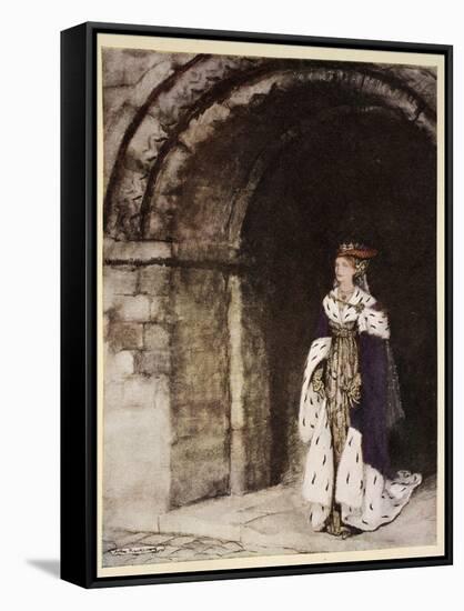 How Dame Lionesse Came Forth Arrayed Like a Princess-Arthur Rackham-Framed Stretched Canvas
