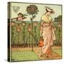 How does my lady garden grow?-Walter Crane-Stretched Canvas