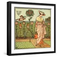 How does my lady garden grow?-Walter Crane-Framed Giclee Print