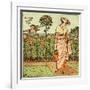 How does my lady garden grow?-Walter Crane-Framed Giclee Print