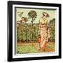 How does my lady garden grow?-Walter Crane-Framed Giclee Print