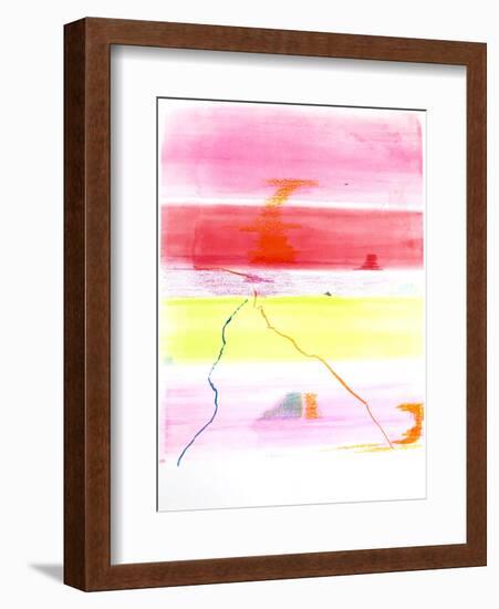 How far can I go, 2020, (monoprint on paper)-Angie Kenber-Framed Giclee Print
