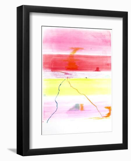 How far can I go, 2020, (monoprint on paper)-Angie Kenber-Framed Giclee Print