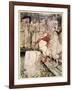 How Galahad Drew Out the Sword from the Floating Stone at Camelot-Arthur Rackham-Framed Giclee Print