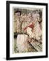 How Galahad Drew Out the Sword from the Floating Stone at Camelot-Arthur Rackham-Framed Giclee Print