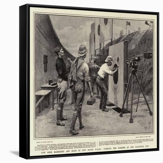 How Good Marksmen are Made in New South Wales, Working the Targets at the Randwick Pits-Frank Dadd-Framed Stretched Canvas