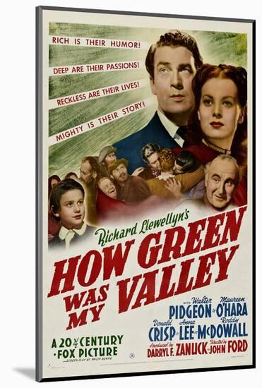 How Green Was My Valley, 1941-null-Mounted Photo