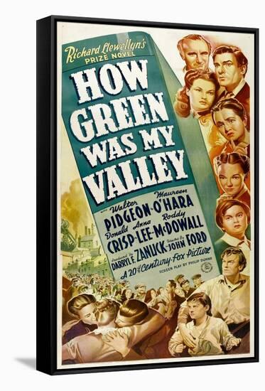 How Green Was My Valley, 1941-null-Framed Stretched Canvas