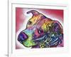 How I See It, Dogs, Pets, Animals, Pink, White, Colorful, Waiting, Pop Art-Russo Dean-Framed Premium Giclee Print