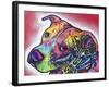 How I See It, Dogs, Pets, Animals, Pink, White, Colorful, Waiting, Pop Art-Russo Dean-Framed Giclee Print