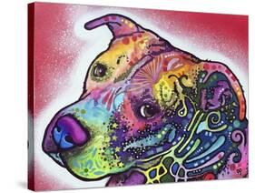 How I See It, Dogs, Pets, Animals, Pink, White, Colorful, Waiting, Pop Art-Russo Dean-Stretched Canvas