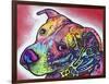 How I See It, Dogs, Pets, Animals, Pink, White, Colorful, Waiting, Pop Art-Russo Dean-Framed Giclee Print