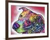 How I See It, Dogs, Pets, Animals, Pink, White, Colorful, Waiting, Pop Art-Russo Dean-Framed Giclee Print