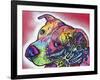 How I See It, Dogs, Pets, Animals, Pink, White, Colorful, Waiting, Pop Art-Russo Dean-Framed Giclee Print